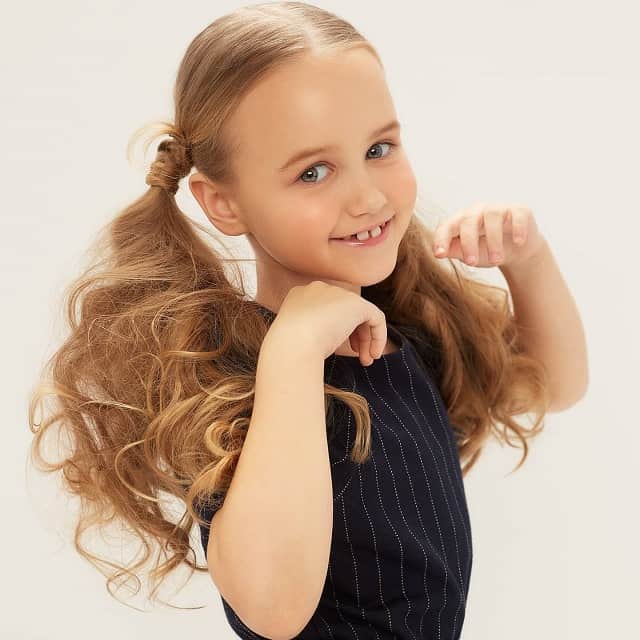 Thick Hair Ponytail For Little Girl