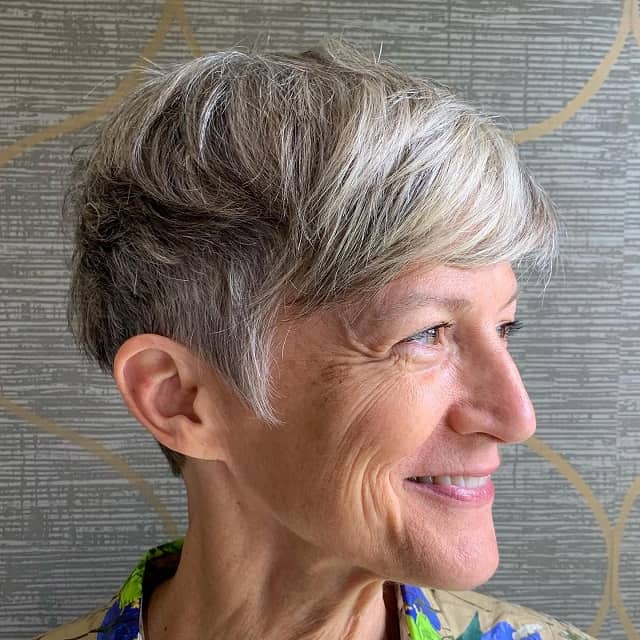 edgy short pixie for over 50