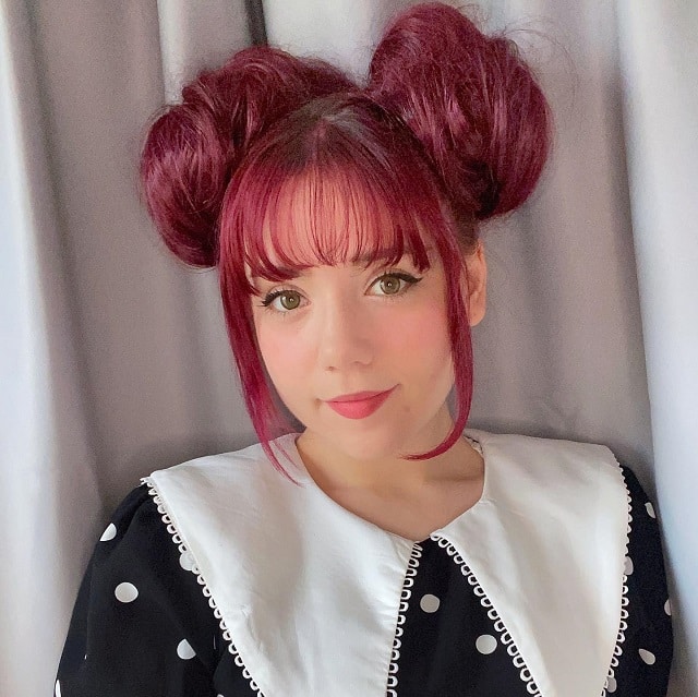 Space Buns With Bangs