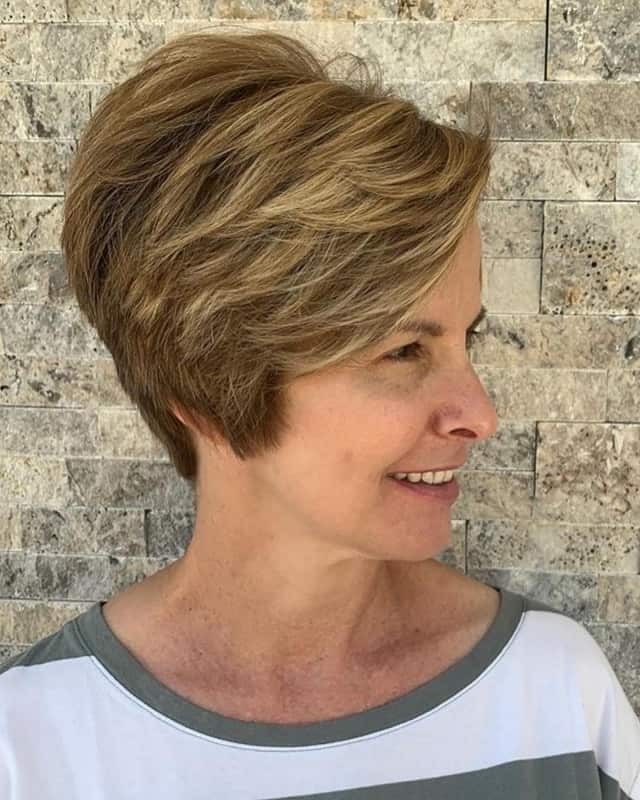 stacked pixie cut for fine hair over 50