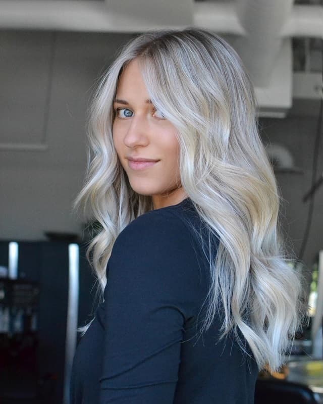 White Blonde Hair with Highlights